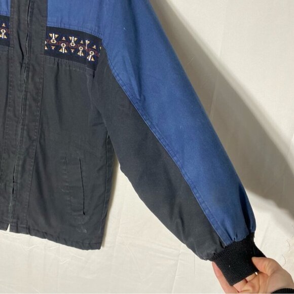 Vintage Canyon Guide Outfitters Black Blue Jacket Coat S - Picture 10 of 16
